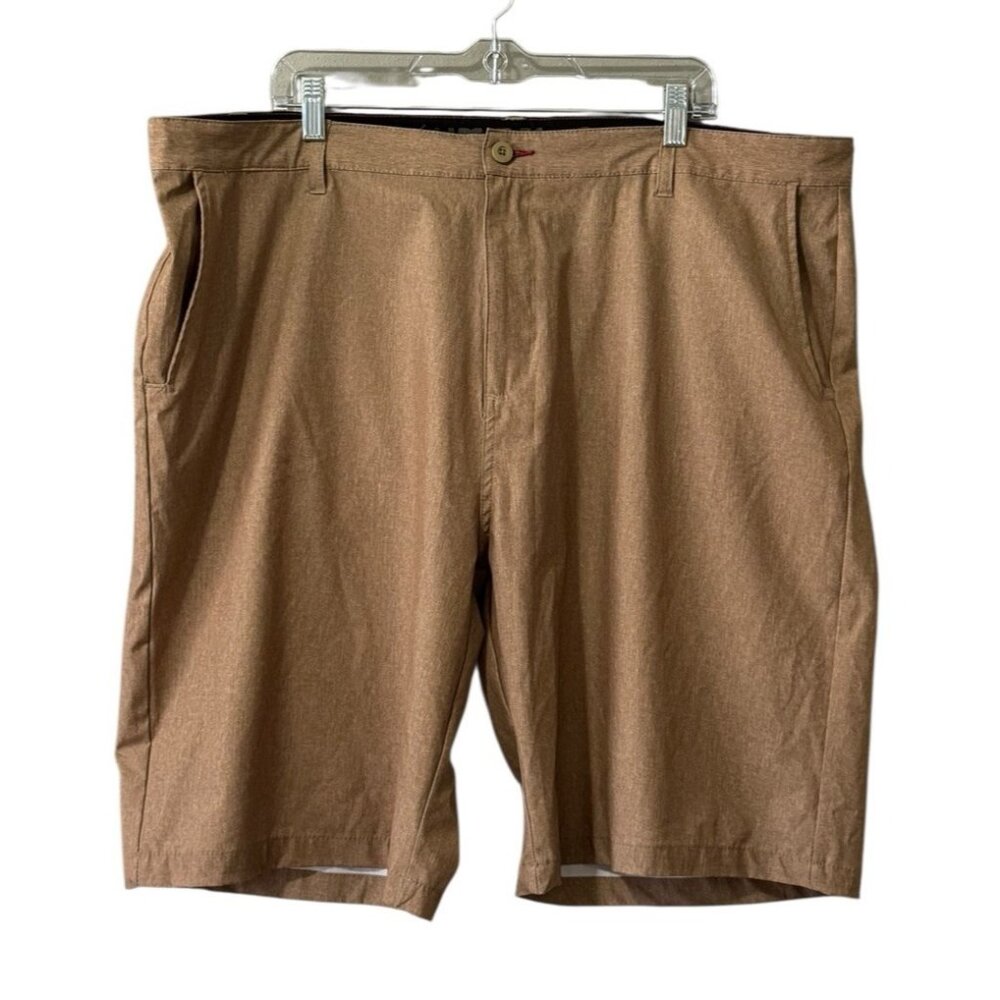 Surf Style Shorts Men Size 44 Brown Polyester Blend Lightweight Athletic Preppy‎